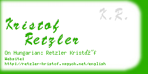 kristof retzler business card